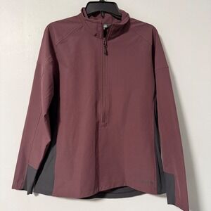 Orvis Pro LT Softshell Pullover Womens Large Huckleberry 3/4 Zip Jacket 26SN3653